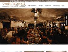 Tablet Screenshot of eventsfestivalsweddings.com
